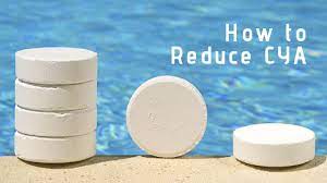 It's called stabilizer because cyanuric acid stabilizes free chlorine from being evaporated by the the only practical way to lower cyanuric acid is by replacing some of your existing water with fresh water. How To Reduce Cyanuric Acid Cya In A Swimming Pool