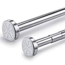 Duschvorhangstange Ohne Bohren Aus Edelstahl 85 150 Cm Ausziehbar Teleskopstange Durch Drehen Verstellbar Rutsch In 2020 Duschvorhangstange Vorhangstangen Duschstangen