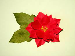 Paper Poinsettia Tutorial Christmas Origami Christmas Paper Crafts Paper Flowers Diy