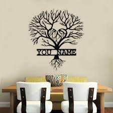 Metal Tree Art Wall Decor Metal Tree Wall Art Personalized Decor Monogram Sign Metal Tree Wall Art Indie Room Decor Personalized Decor