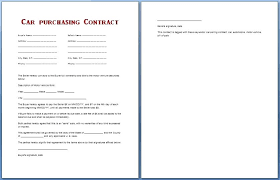 Download By Car Purchase Contract Form Buying Vehicle Service Sheet ...