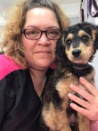 Met the gorgeous baby Tigs today! In for his first groom. Introducing  puppy's early for their first visit is so important. Bath, dry and brush  with nails trimmed along with a feet