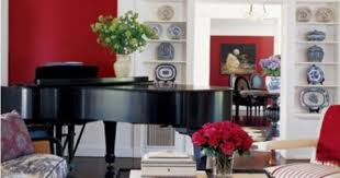 Red Walls Beautiful Living Rooms Red Walls Piano Room