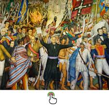 Proceso de liberación del territorio colonial de nueva españa, que tuvo detalle de un mural representativo de la independencia de méxico, realizado por el pintor mexicano. Una Mirada Al Mexico Independiente