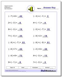 dadsworksheets these negative numbers worksheets will have your kids working with positive and negative integers in no time starting with adding and subtracting negative numbers and gradually work up to multiplying