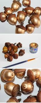 Diy Goldene Eicheln Anleitung Diy Basteln Selbermachen Basteln Mit Naturmaterial Basteln Mit Naturmaterialien Basteln Mit Naturmaterialien Herbst Eicheln