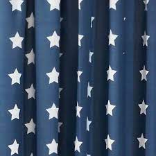Sold and shipped by americanflat. Dunkelblau Weisse Sterne Gefutterte Vorhange Mit Raffbandern Jungen 66 X 54 Ebay
