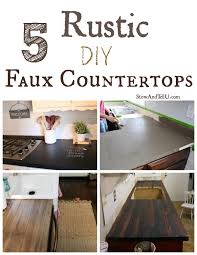 Then use wood glue to attach the osb to the cabinet frame and again between the osb and the plywood. 5 Rustic Diy Faux Countertops