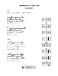 Con Mis Manos Levantadas Acorde E Clases De Guitarra Cantautores