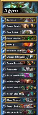I have collected the top 10 effective budget decks for every class! Budget Aggro Rogue Hearthstone Decks