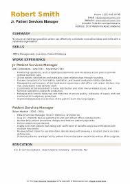 The main purpose of this role is to direct and control the all business operations. Patient Services Manager Resume Samples Qwikresume