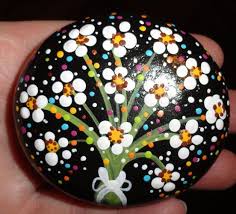Holiday Sale Think Birthday Gifts Confetti Painting White Flowers Painted Rocks Rock Painting Designs Hand Painted Rocks
