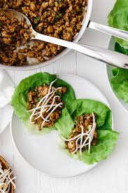 Asian Chicken Lettuce Wraps Gluten Free Paleo Downshiftology