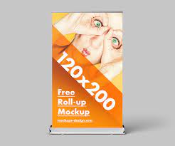 Download Free Roll Up Mockup 120x200 Cm Mockups Design
