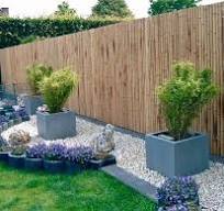 PVC Bambo Slat Screening Roll Garden Fencing Panel Privacy Fence Wind