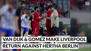 7:20pm, thursday 29th july 2021. Four Things Spotted Behind The Scenes During Liverpool S Defeat To Hertha Berlin As Sadio Mane Led Away Liverpool Echo