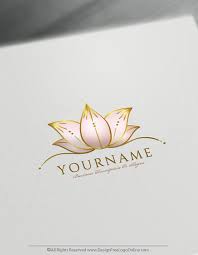 Create Flower Logo For Free Hand Drawn Lotus Logo Template Lotus Flower Logo Lotus Logo Flower Logo