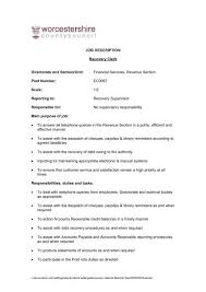 Supervisor, patient financial services job code: Job Description Recovery Clerk Directorate And Section Unit