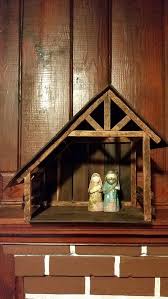 Nativite Creche Bois Boite A Sel Toit Nativity Stable Reclaimed Barn Wood Diy Nativity