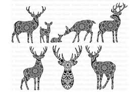 Download Deers Mandala Svg Mama And Baby Deer Mandala Mandala Stag Svg Files