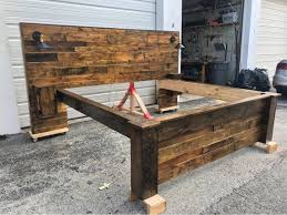Rustic Bed Set Headboard Footboard Bed Frame Etsy