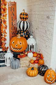 Our Halloween Outdoor Decor Porch Vandi Fair Halloween Front Porch Decor Halloween Outdoor Decorations Halloween Porch