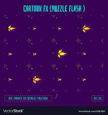 Muzzle Flash Explosion Sprites Or Fx Animation Frames Icons Use In Game Development Mobile Games Or Motion Graphic Vector I Animation Flash Animation Sprite