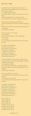 Adele River Lea Lyrics Pdf Musicandlyrics Pop Music Lyrics Adele Music Lyrics
