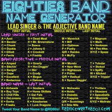 80s Rock Band Name Generator Enchanted Little World