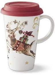 Williams Sonoma Williams Sonoma Twas The Night Before Christmas Reindeer To Go Mug Mugs Christmas Coffee Coffee Decor
