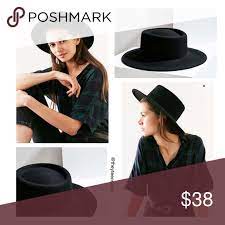 Urban Outfitters Bdg Black Wool Felt Boater Hat Urban Outfitters Boater Hat Outfits With Hats
