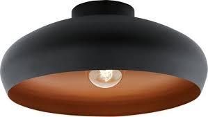 eglo mogano plafonniere 1 lichts o400mm zwart koper plafondlamp hanglamp babykamer lampen
