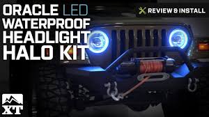 Jeep Wrangler Oracle Led Waterproof Headlight Halo Kit 1997 2006 Tj Review Install Youtube
