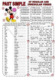 Past Simpe Of Regular And Irregular Verbs 1 2 Pages Regular And Irregular Verbs Irregular Verbs Irregular Past Tense Verbs
