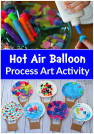 Hot Air Balloon Art Activity Transportation Crafts Hot Air Balloons Art Toddler Crafts
