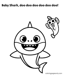 Keep your kids busy doing something fun and creative by printing out free coloring pages. Baby Shark Doo Doo Doo Coloring Pages Baby Shark Coloring Pages Coloring Pages For Kids And Adults