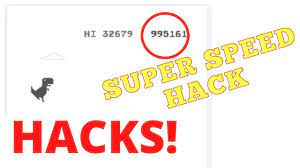 Dinosaur Game Hacked Chrome Dinosaur Game Hack Google Dinosaur Game Spee Dinosaur Games Household Hacks Hacks