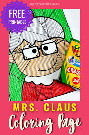 Cartoon coloring pages for toddlers ]. Free Printable Mrs Claus Coloring Sheet For Christmas