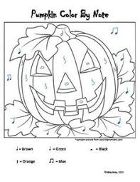 Pumpkin Color By Note Music Theory Worksheets Pumpkin Colors Fall Music Activities