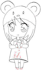 How To Draw A Chibi Girl With Cute Mouse Hat Easy Step By Step Drawing  Tutorial - How To Draw Step By Step Drawing Tutorials