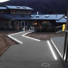 In Ground Led Strip Light Concrete Pathway Led Strip Lighting Driveway Lighting
