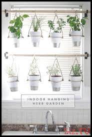 Diy Indoor Hanging Herb Garden Learn How To Make An Easy Budget Friendly Hanging Herb Garden Indoor Herb Garden Diy Herb Garden In Kitchen Window Herb Garden