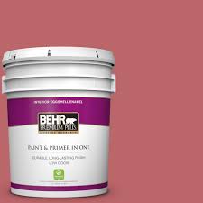 Behr Premium Plus 5 Gal Mq1 11 Drama Queen Eggshell Enamel Low Odor Interior Paint And Primer In One Interior Paint Paint Primer Exterior Paint