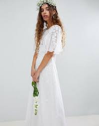 Edition Embroidered Flutter Sleeve Maxi Wedding Dress Dress Edition Embroidered Flutter Sleeve Wedd Asos Wedding Dress Maxi Dress Wedding Wedding Dresses