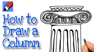 How To Draw An Ionic Column Real Easy Ancient Greek Art Greece Art Greek Art