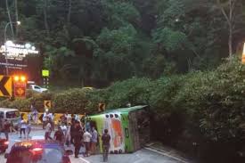 The scene of the cable car accident near lake maggiore in northern italy. Malaysia Tour Bus Crashes In Genting Highlands Driver Killed 15 Injured Hype Malaysia