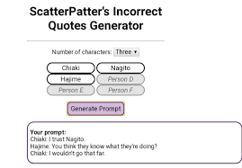 Check spelling or type a new query. I Played With Scatterpatter S Incorrect Quotes Generator A Little Lol Danganronpa