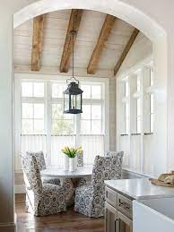 This table design has been popular for a spacious kitchen, because they add a sense of comfort and familiarity in the kitchen. Create A Cozy Breakfast Nook With A Round Dining Table Town Country Living