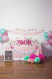 Birthday Ideas For 4 Year Old Daughter جشن تولدی رویایی با انتخاب بهترین تم تولد دخترانه Ice Cream Birthday Party Birthday Parties Birthday