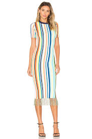 Milly Vertical Stripe Dress In Midtone Modesens Vertical Striped Dress Striped Dress Ribbed Dresses